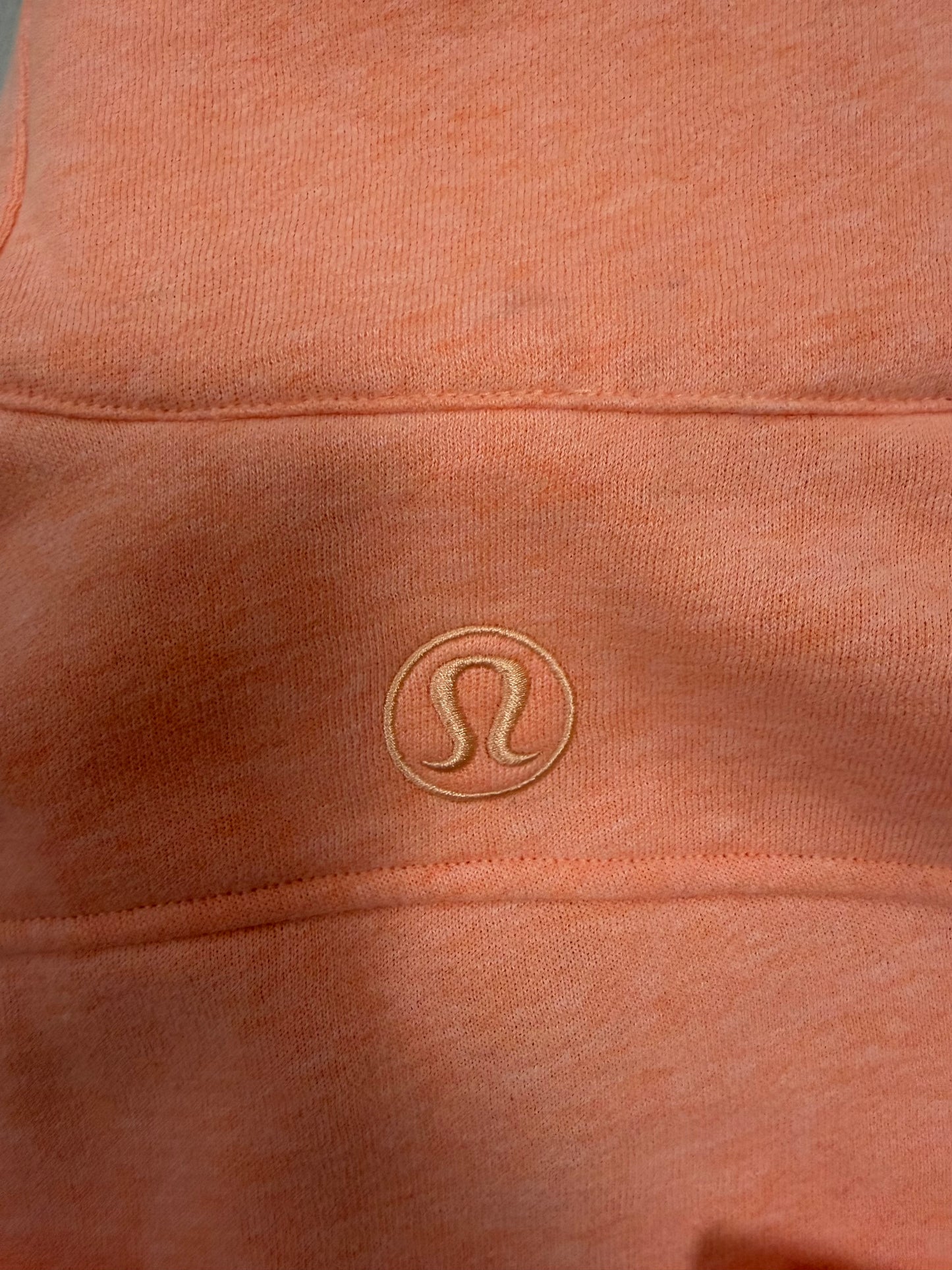 Lululemon Cropped 1/2 Zip Pullover ā Peach/Coral (XS/S) ā Like New