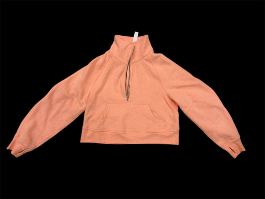 Lululemon Cropped 1/2 Zip Pullover – Peach/Coral (XS/S) – Like New