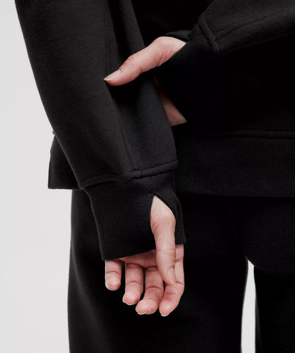Scuba Oversized Side-Slit Hoodie