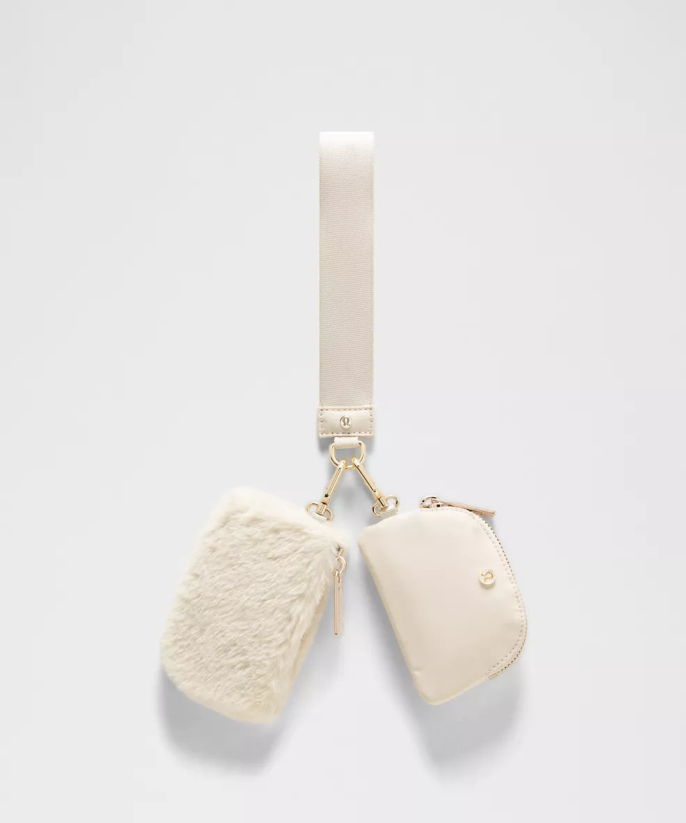 Dual Pouch Wristlet – Plush Fleece