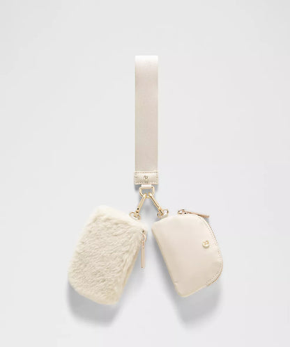 Dual Pouch Wristlet – Plush Fleece