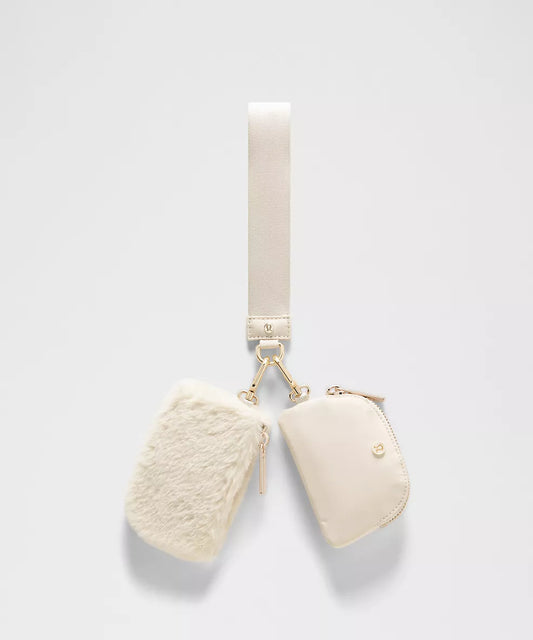 Dual Pouch Wristlet – Plush Fleece