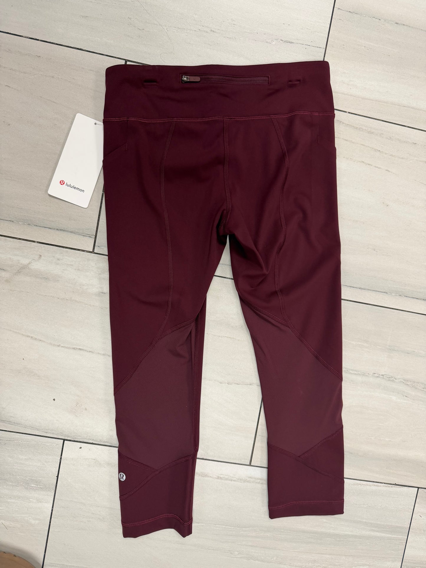 Lululemon Pace Rival Crop 22” – Garnet | Size 6
