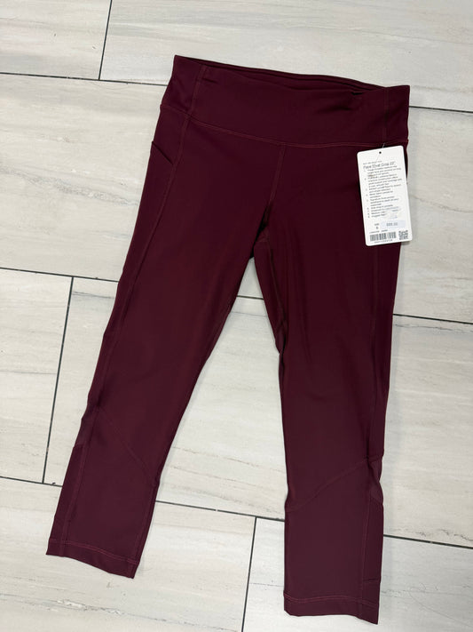Lululemon Pace Rival Crop 22” – Garnet | Size 6