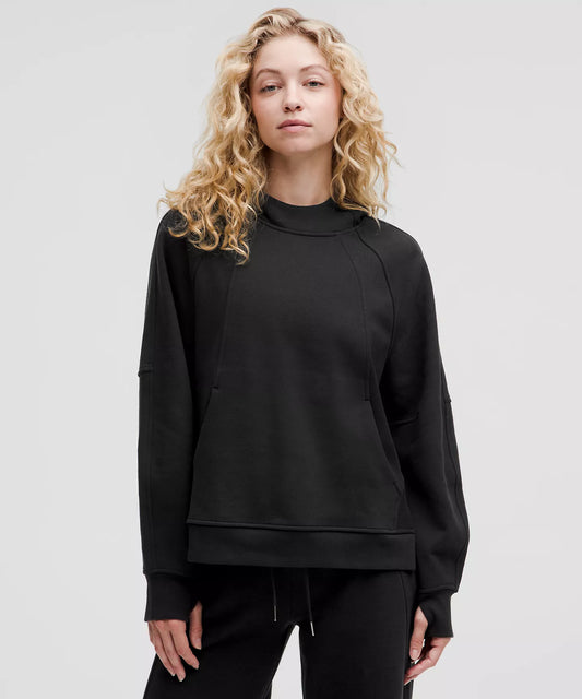 Scuba Oversized Side-Slit Hoodie