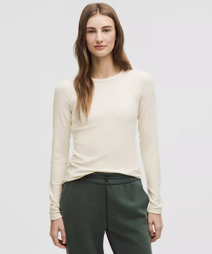 ⸻

Lululemon Hold Tight Long-Sleeve Shirt Light Ivory