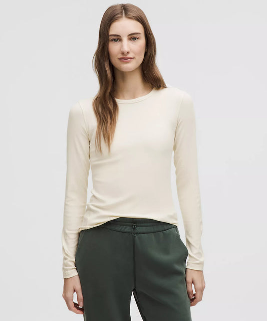 ⸻

Lululemon Hold Tight Long-Sleeve Shirt Light Ivory