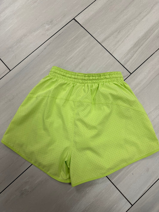 Lululemon Court Rival HR Short 3” Perforated – Neon Green (Size 0) NWT