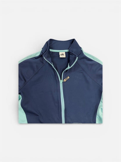 Alo Full-Zip Jacket – Navy/Mint