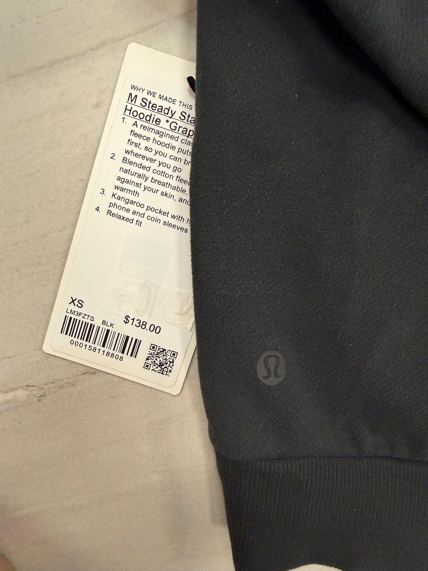 Lululemon Steady State Pullover Hoodie Graphic (Black) – Size XS | 45% OFF